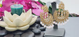 Totally Unique & Gorgeous Latest Designer Collection In Indian Kundan Polki Tikka Earrings Set