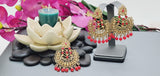 Elegant Latest Indian Fashion Ethnic Designer Wear Kundan Tikka Earrings Set