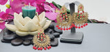 Elegant Latest Indian Fashion Ethnic Designer Wear Kundan Tikka Earrings Set