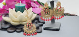 Elegant Latest Indian Fashion Ethnic Designer Wear Kundan Tikka Earrings Set