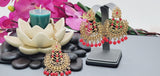 Elegant Latest Indian Fashion Ethnic Designer Wear Kundan Tikka Earrings Set