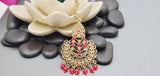 Elegant Latest Indian Fashion Ethnic Designer Wear Kundan Tikka Earrings Set