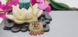 Elegant Latest Indian Fashion Ethnic Designer Wear Kundan Tikka Earrings Set