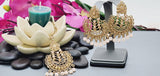 Designer Most Trendy Latest Collection Kundan Polki Indian Tikka Earrings Set