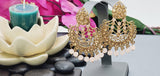 Designer Most Trendy Latest Collection Kundan Polki Indian Tikka Earrings Set