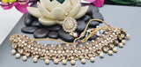 A Truly Stunning Latest High Quality Designer Indian Reverse Kundan Choker Necklace Set