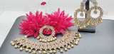 Magnificent Design Indian High Quality Latest Reverse Kundan Choker Necklace Set