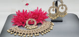 Magnificent Design Indian High Quality Latest Reverse Kundan Choker Necklace Set