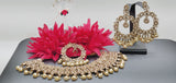 Magnificent Design Indian High Quality Latest Reverse Kundan Choker Necklace Set