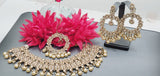 Magnificent Design Indian High Quality Latest Reverse Kundan Choker Necklace Set
