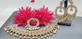 Magnificent Design Indian High Quality Latest Reverse Kundan Choker Necklace Set