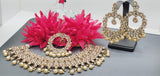 Magnificent Design Indian High Quality Latest Reverse Kundan Choker Necklace Set