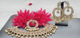 Magnificent Design Indian High Quality Latest Reverse Kundan Choker Necklace Set