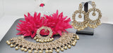 Magnificent Design Indian High Quality Latest Reverse Kundan Choker Necklace Set