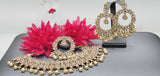 Magnificent Design Indian High Quality Latest Reverse Kundan Choker Necklace Set