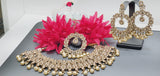 Magnificent Design Indian High Quality Latest Reverse Kundan Choker Necklace Set