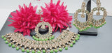 Outstanding Latest High Quality Designer Indian Reverse Kundan Choker Necklace Set