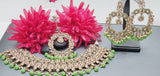Outstanding Latest High Quality Designer Indian Reverse Kundan Choker Necklace Set