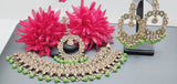Outstanding Latest High Quality Designer Indian Reverse Kundan Choker Necklace Set