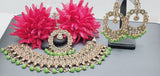 Outstanding Latest High Quality Designer Indian Reverse Kundan Choker Necklace Set