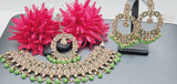 Outstanding Latest High Quality Designer Indian Reverse Kundan Choker Necklace Set