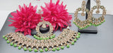 Outstanding Latest High Quality Designer Indian Reverse Kundan Choker Necklace Set