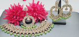 Outstanding Latest High Quality Designer Indian Reverse Kundan Choker Necklace Set