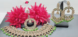 Outstanding Latest High Quality Designer Indian Reverse Kundan Choker Necklace Set