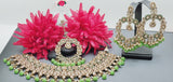 Outstanding Latest High Quality Designer Indian Reverse Kundan Choker Necklace Set