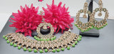 Outstanding Latest High Quality Designer Indian Reverse Kundan Choker Necklace Set