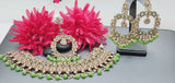 Outstanding Latest High Quality Designer Indian Reverse Kundan Choker Necklace Set