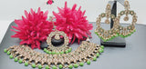 Outstanding Latest High Quality Designer Indian Reverse Kundan Choker Necklace Set