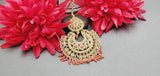 Superior Quality Latest Designer Collection In Indian Kundan Drop Tikka Earrings Set