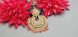 Superior Quality Latest Designer Collection In Indian Kundan Drop Tikka Earrings Set