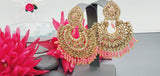 Superior Quality Latest Designer Collection In Indian Kundan Drop Tikka Earrings Set