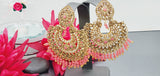Superior Quality Latest Designer Collection In Indian Kundan Drop Tikka Earrings Set