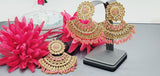 Extraordinary Latest High Quality Kundan Drop Indian Designer Tikka Earrings Set