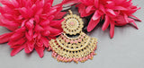 Extraordinary Latest High Quality Kundan Drop Indian Designer Tikka Earrings Set