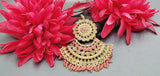 Extraordinary Latest High Quality Kundan Drop Indian Designer Tikka Earrings Set