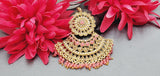 Extraordinary Latest High Quality Kundan Drop Indian Designer Tikka Earrings Set