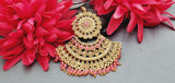 Extraordinary Latest High Quality Kundan Drop Indian Designer Tikka Earrings Set