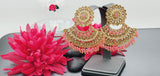 Extraordinary Latest High Quality Kundan Drop Indian Designer Tikka Earrings Set