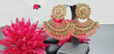 Extraordinary Latest High Quality Kundan Drop Indian Designer Tikka Earrings Set