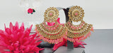 Extraordinary Latest High Quality Kundan Drop Indian Designer Tikka Earrings Set