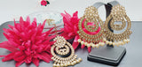 Boutique Style New High Quality Indian Designer Reverse Kundan Tikka Earrings Set