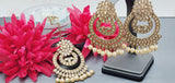 Boutique Style New High Quality Indian Designer Reverse Kundan Tikka Earrings Set