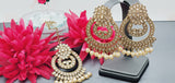 Boutique Style New High Quality Indian Designer Reverse Kundan Tikka Earrings Set