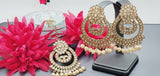 Boutique Style New High Quality Indian Designer Reverse Kundan Tikka Earrings Set