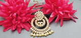 Boutique Style New High Quality Indian Designer Reverse Kundan Tikka Earrings Set