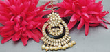 Boutique Style New High Quality Indian Designer Reverse Kundan Tikka Earrings Set